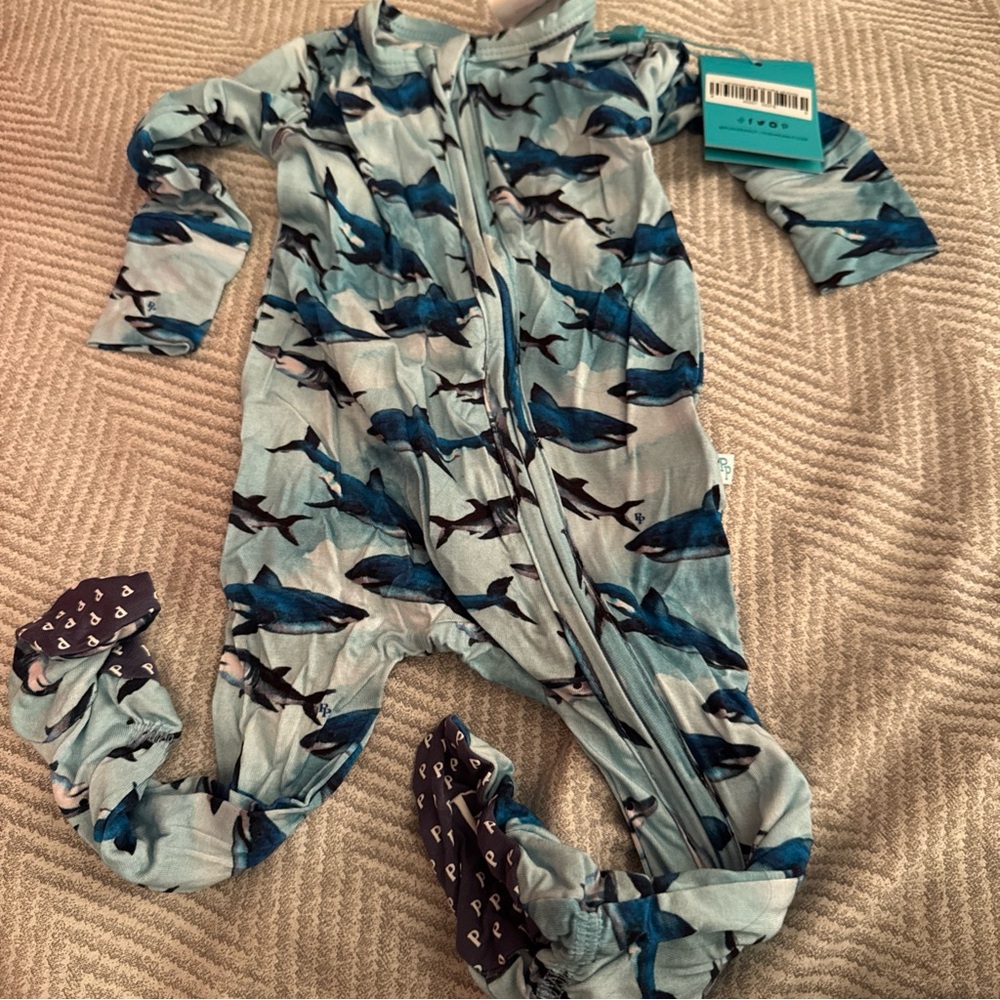 Kids Shark Print One Piece